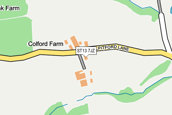 ST13 7JZ map - OS OpenMap – Local (Ordnance Survey) ST13 7JZ map - OS OpenMap – Local (Ordnance Survey)