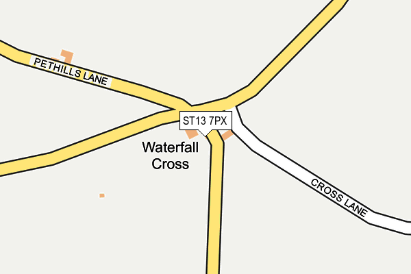 ST13 7PX map - OS OpenMap – Local (Ordnance Survey) ST13 7PX map - OS OpenMap – Local (Ordnance Survey)