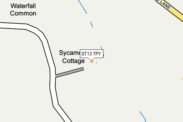 ST13 7PY map - OS OpenMap – Local (Ordnance Survey) ST13 7PY map - OS OpenMap – Local (Ordnance Survey)