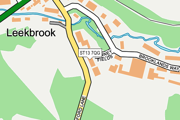 ST13 7QG map - OS OpenMap – Local (Ordnance Survey) ST13 7QG map - OS OpenMap – Local (Ordnance Survey)