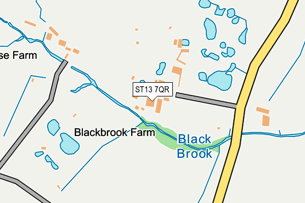 ST13 7QR map - OS OpenMap – Local (Ordnance Survey) ST13 7QR map - OS OpenMap – Local (Ordnance Survey)