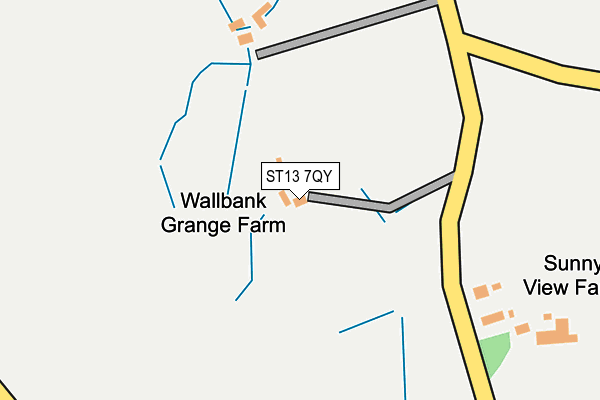 ST13 7QY map - OS OpenMap – Local (Ordnance Survey) ST13 7QY map - OS OpenMap – Local (Ordnance Survey)