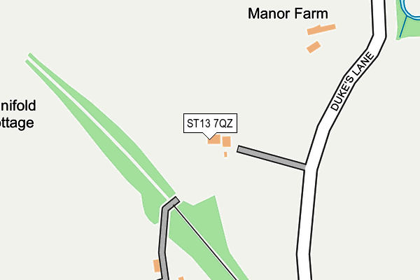 ST13 7QZ map - OS OpenMap – Local (Ordnance Survey) ST13 7QZ map - OS OpenMap – Local (Ordnance Survey)
