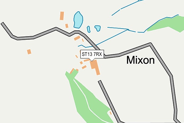 ST13 7RX map - OS OpenMap – Local (Ordnance Survey) ST13 7RX map - OS OpenMap – Local (Ordnance Survey)