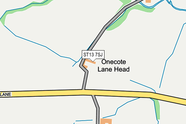 ST13 7SJ map - OS OpenMap – Local (Ordnance Survey) ST13 7SJ map - OS OpenMap – Local (Ordnance Survey)