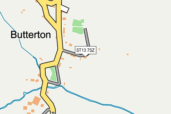 ST13 7SZ map - OS OpenMap – Local (Ordnance Survey) ST13 7SZ map - OS OpenMap – Local (Ordnance Survey)