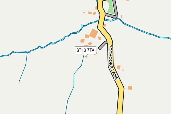 ST13 7TA map - OS OpenMap – Local (Ordnance Survey) ST13 7TA map - OS OpenMap – Local (Ordnance Survey)
