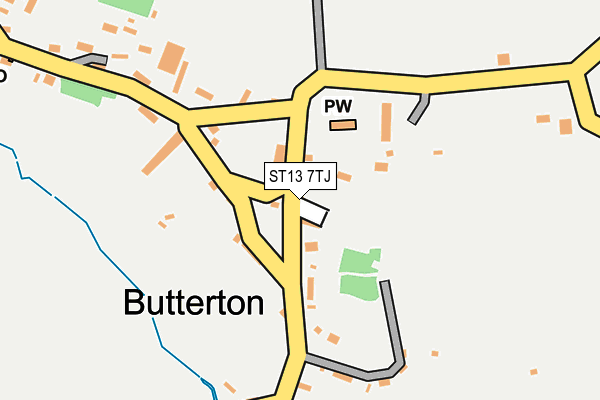 ST13 7TJ map - OS OpenMap – Local (Ordnance Survey) ST13 7TJ map - OS OpenMap – Local (Ordnance Survey)