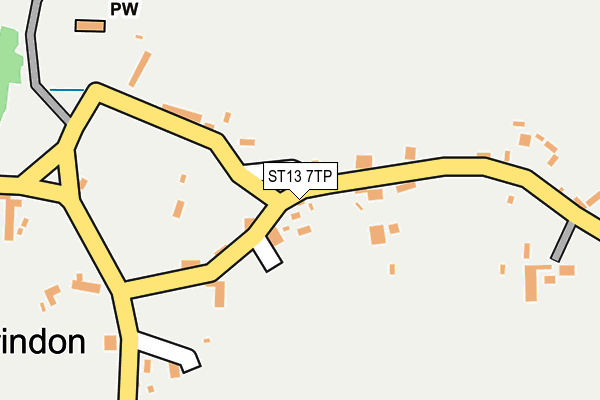 ST13 7TP map - OS OpenMap – Local (Ordnance Survey) ST13 7TP map - OS OpenMap – Local (Ordnance Survey)