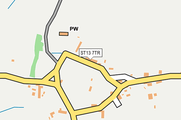 ST13 7TR map - OS OpenMap – Local (Ordnance Survey) ST13 7TR map - OS OpenMap – Local (Ordnance Survey)