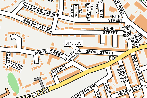 ST13 8DS map - OS OpenMap – Local (Ordnance Survey) ST13 8DS map - OS OpenMap – Local (Ordnance Survey)