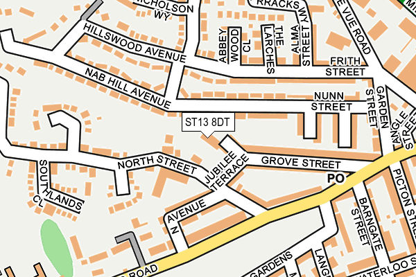 ST13 8DT map - OS OpenMap – Local (Ordnance Survey) ST13 8DT map - OS OpenMap – Local (Ordnance Survey)