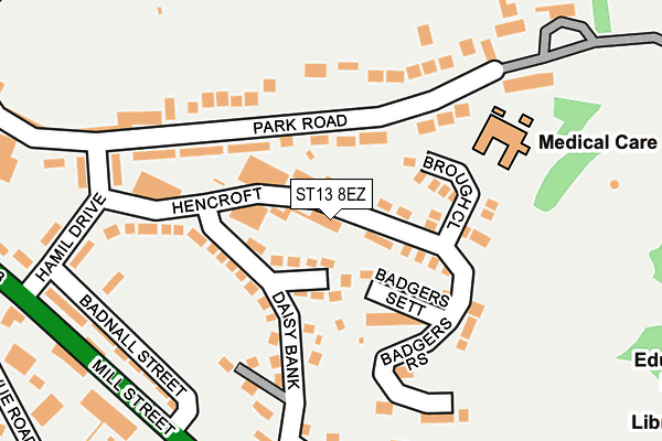ST13 8EZ map - OS OpenMap – Local (Ordnance Survey) ST13 8EZ map - OS OpenMap – Local (Ordnance Survey)