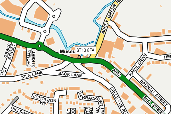 ST13 8FA map - OS OpenMap – Local (Ordnance Survey) ST13 8FA map - OS OpenMap – Local (Ordnance Survey)