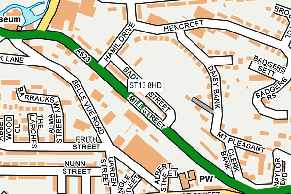 ST13 8HD map - OS OpenMap – Local (Ordnance Survey) ST13 8HD map - OS OpenMap – Local (Ordnance Survey)