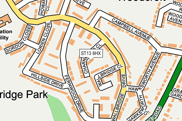 ST13 8HX map - OS OpenMap – Local (Ordnance Survey) ST13 8HX map - OS OpenMap – Local (Ordnance Survey)