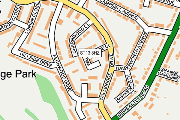ST13 8HZ map - OS OpenMap – Local (Ordnance Survey) ST13 8HZ map - OS OpenMap – Local (Ordnance Survey)
