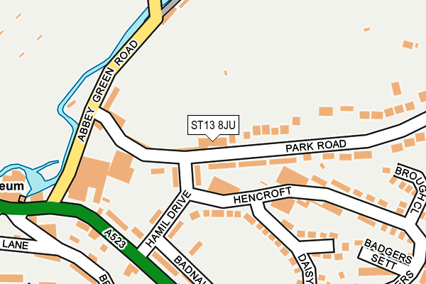 ST13 8JU map - OS OpenMap – Local (Ordnance Survey)