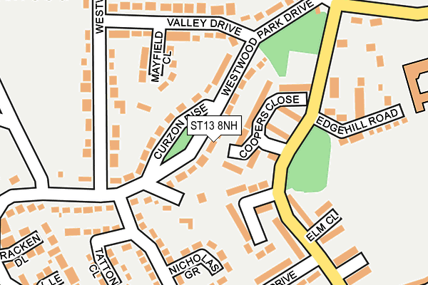ST13 8NH map - OS OpenMap – Local (Ordnance Survey) ST13 8NH map - OS OpenMap – Local (Ordnance Survey)