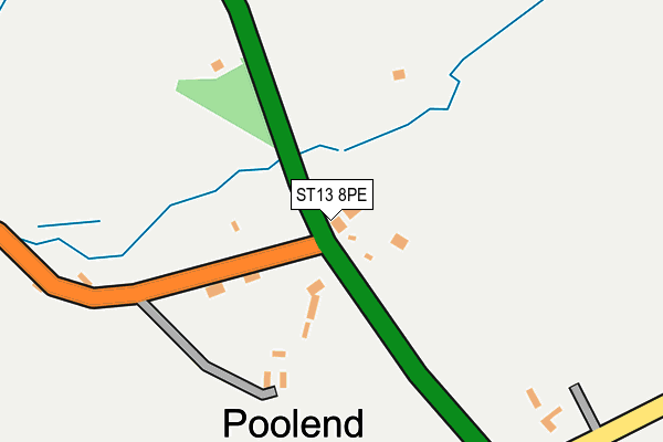 ST13 8PE map - OS OpenMap – Local (Ordnance Survey) ST13 8PE map - OS OpenMap – Local (Ordnance Survey)