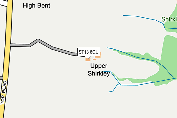 ST13 8QU map - OS OpenMap – Local (Ordnance Survey) ST13 8QU map - OS OpenMap – Local (Ordnance Survey)