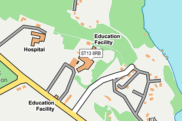 ST13 8RB map - OS OpenMap – Local (Ordnance Survey) ST13 8RB map - OS OpenMap – Local (Ordnance Survey)