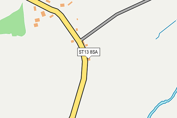 ST13 8SA map - OS OpenMap – Local (Ordnance Survey) ST13 8SA map - OS OpenMap – Local (Ordnance Survey)