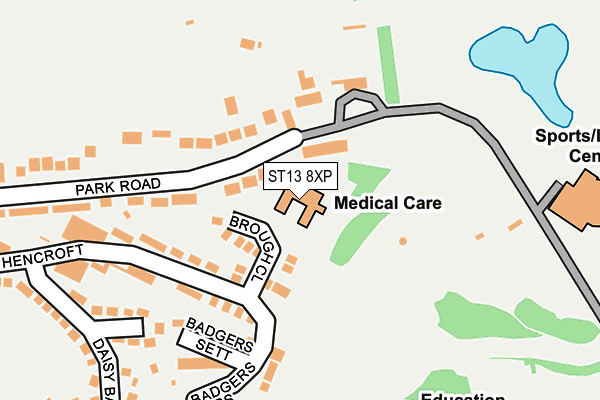 ST13 8XP map - OS OpenMap – Local (Ordnance Survey) ST13 8XP map - OS OpenMap – Local (Ordnance Survey)