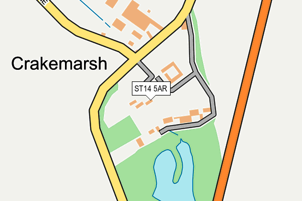 ST14 5AR map - OS OpenMap – Local (Ordnance Survey) ST14 5AR map - OS OpenMap – Local (Ordnance Survey)