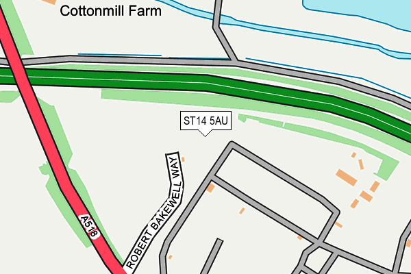 ST14 5AU map - OS OpenMap – Local (Ordnance Survey) ST14 5AU map - OS OpenMap – Local (Ordnance Survey)