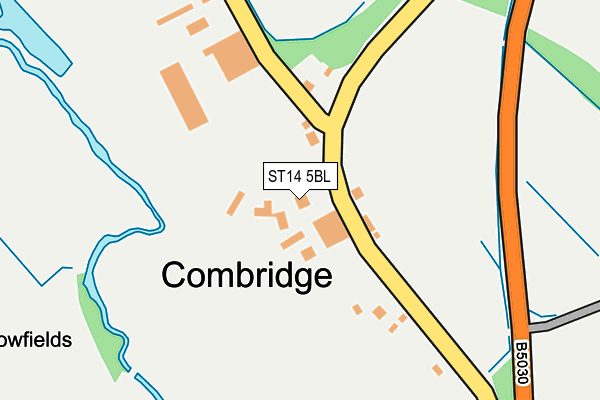 ST14 5BL map - OS OpenMap – Local (Ordnance Survey) ST14 5BL map - OS OpenMap – Local (Ordnance Survey)