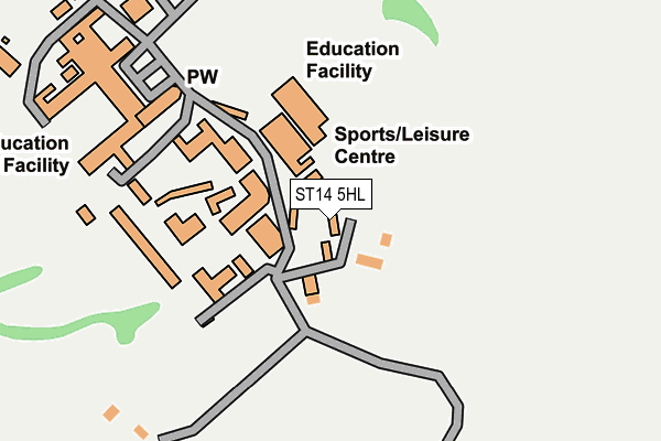 ST14 5HL map - OS OpenMap – Local (Ordnance Survey) ST14 5HL map - OS OpenMap – Local (Ordnance Survey)