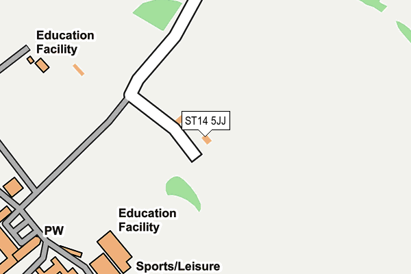 ST14 5JJ map - OS OpenMap – Local (Ordnance Survey) ST14 5JJ map - OS OpenMap – Local (Ordnance Survey)