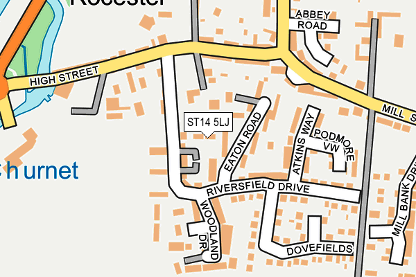 ST14 5LJ map - OS OpenMap – Local (Ordnance Survey) ST14 5LJ map - OS OpenMap – Local (Ordnance Survey)