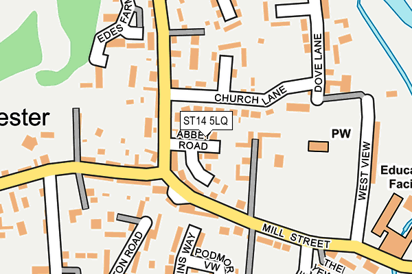 ST14 5LQ map - OS OpenMap – Local (Ordnance Survey) ST14 5LQ map - OS OpenMap – Local (Ordnance Survey)