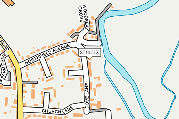ST14 5LX map - OS OpenMap – Local (Ordnance Survey) ST14 5LX map - OS OpenMap – Local (Ordnance Survey)