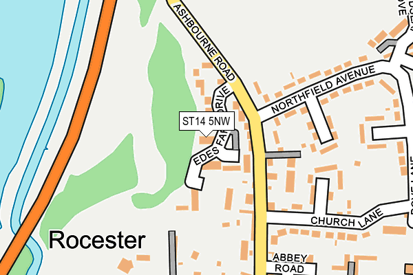 ST14 5NW map - OS OpenMap – Local (Ordnance Survey) ST14 5NW map - OS OpenMap – Local (Ordnance Survey)