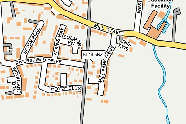 ST14 5NZ map - OS OpenMap – Local (Ordnance Survey) ST14 5NZ map - OS OpenMap – Local (Ordnance Survey)