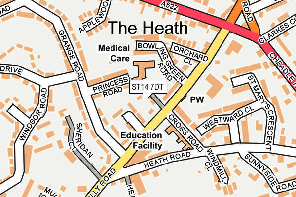 ST14 7DT map - OS OpenMap – Local (Ordnance Survey) ST14 7DT map - OS OpenMap – Local (Ordnance Survey)