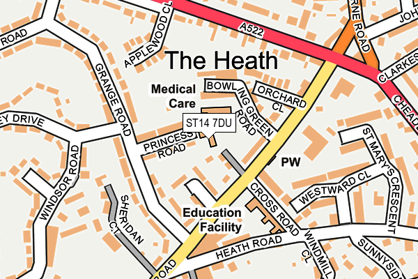 ST14 7DU map - OS OpenMap – Local (Ordnance Survey) ST14 7DU map - OS OpenMap – Local (Ordnance Survey)