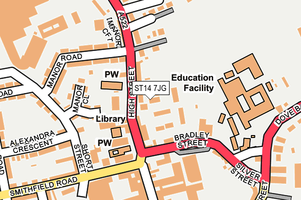 ST14 7JG map - OS OpenMap – Local (Ordnance Survey) ST14 7JG map - OS OpenMap – Local (Ordnance Survey)