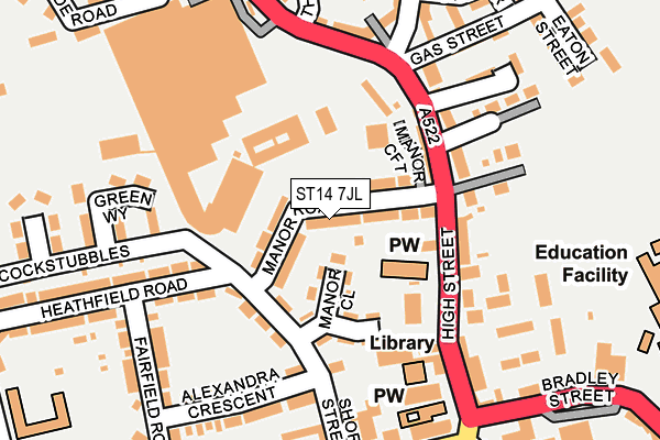 ST14 7JL map - OS OpenMap – Local (Ordnance Survey) ST14 7JL map - OS OpenMap – Local (Ordnance Survey)