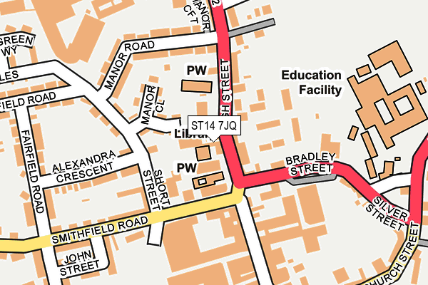 ST14 7JQ map - OS OpenMap – Local (Ordnance Survey) ST14 7JQ map - OS OpenMap – Local (Ordnance Survey)