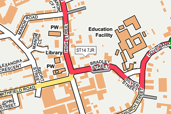 ST14 7JR map - OS OpenMap – Local (Ordnance Survey) ST14 7JR map - OS OpenMap – Local (Ordnance Survey)