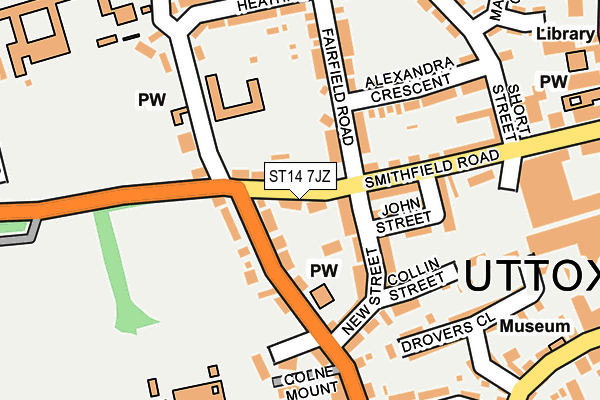 ST14 7JZ map - OS OpenMap – Local (Ordnance Survey) ST14 7JZ map - OS OpenMap – Local (Ordnance Survey)