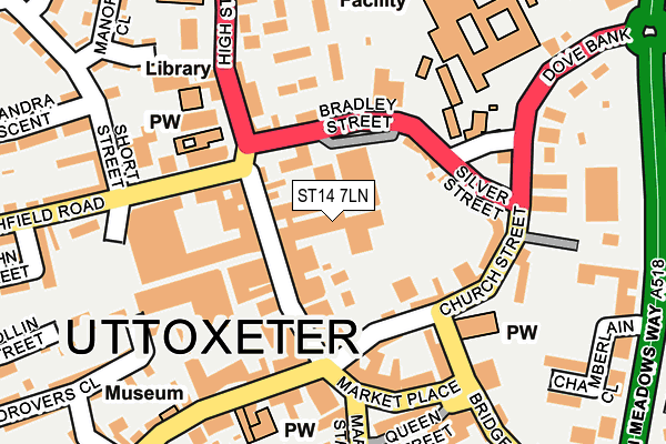 ST14 7LN map - OS OpenMap – Local (Ordnance Survey) ST14 7LN map - OS OpenMap – Local (Ordnance Survey)