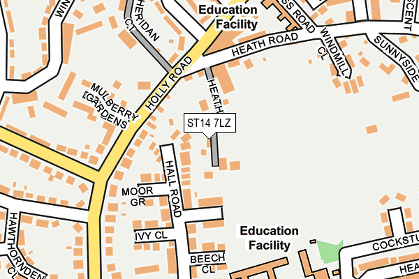 ST14 7LZ map - OS OpenMap – Local (Ordnance Survey) ST14 7LZ map - OS OpenMap – Local (Ordnance Survey)