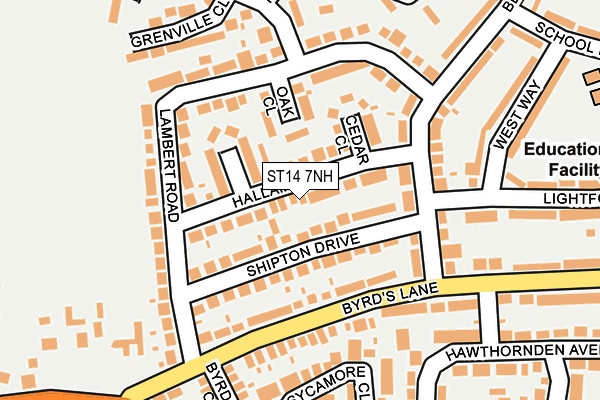 ST14 7NH map - OS OpenMap – Local (Ordnance Survey) ST14 7NH map - OS OpenMap – Local (Ordnance Survey)