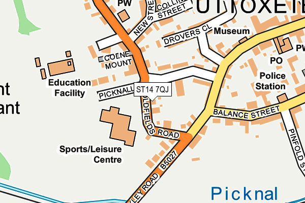 ST14 7QJ map - OS OpenMap – Local (Ordnance Survey) ST14 7QJ map - OS OpenMap – Local (Ordnance Survey)