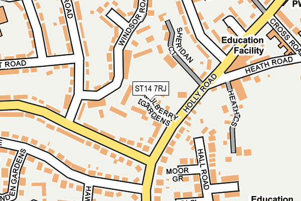 ST14 7RJ map - OS OpenMap – Local (Ordnance Survey) ST14 7RJ map - OS OpenMap – Local (Ordnance Survey)